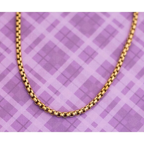 Vintage Elegant Geometric Braids Gold Tone Chain Necklace 30 inch - V11 - Picture 1 of 3